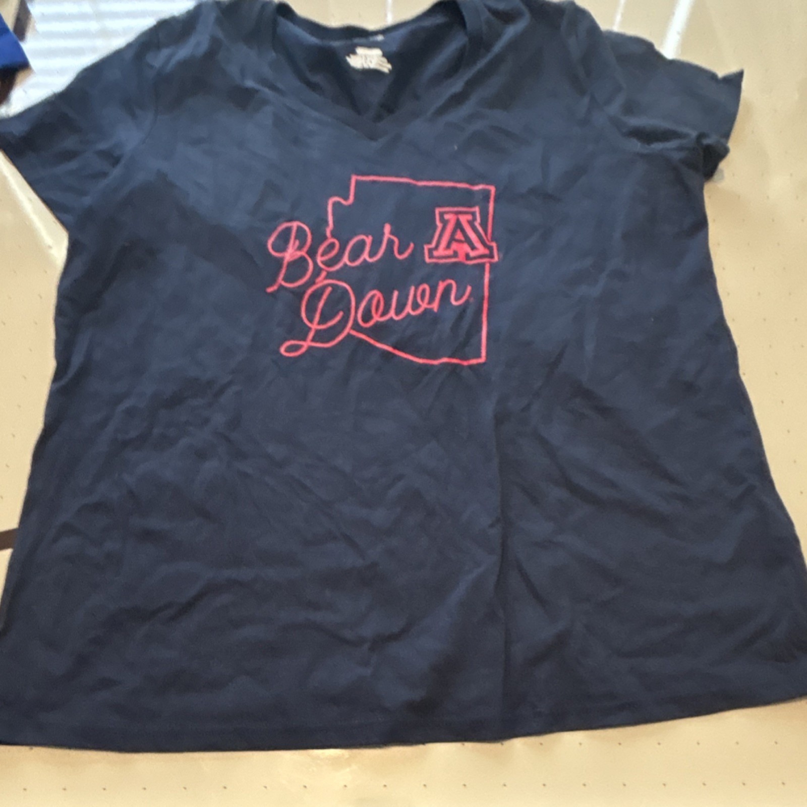 Arizona Wildcats Bear Down Shirt Navy Red Xl Ncaa Fan Apparel